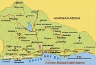 Mapa de La Axarquía
